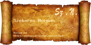Szekeres Norman névjegykártya